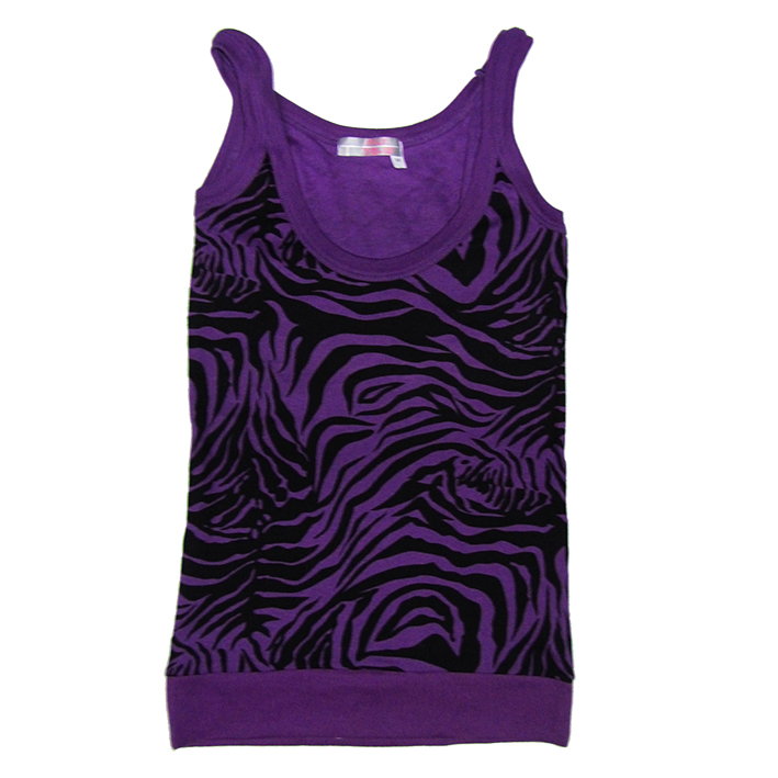 CAMISETA TIRANTES CEBRA MORADA